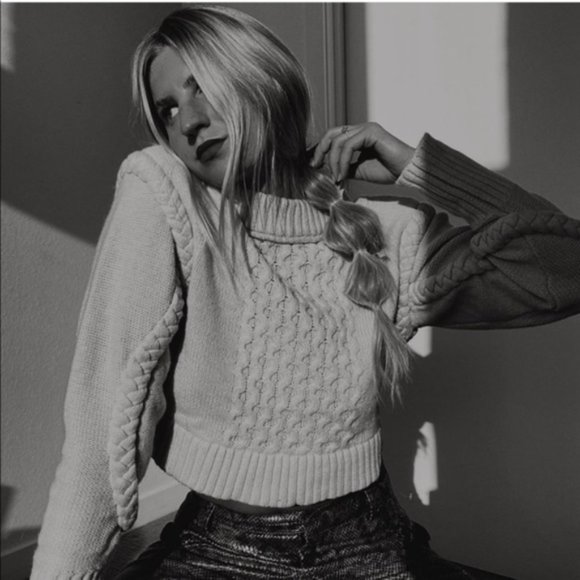 Zara Shoulder Pad Knit Sweater - Picture 9 of 13